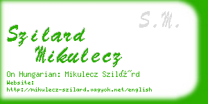 szilard mikulecz business card